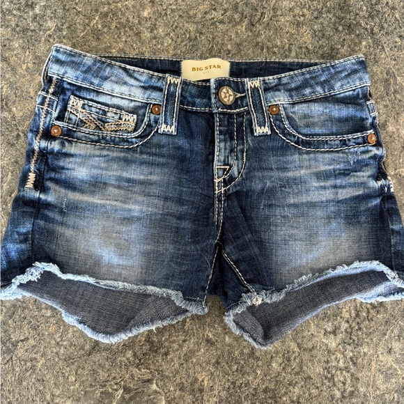 Big Star Pants - Big Star Blue Jean Shorts Distressed Vintage Style